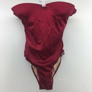 Prism Womens One Piece Strapless Swimsuit Cherry.